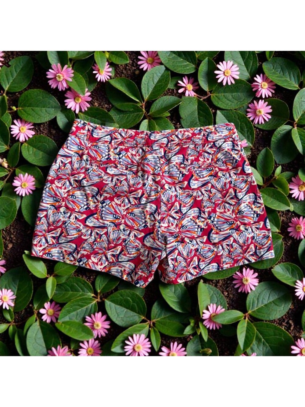 JUNIPER & LIME Cotton Blend Butterfly Print Shorts Size 12